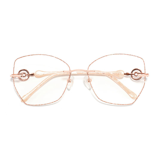 Glitter Eyeglasses in Rose Gold