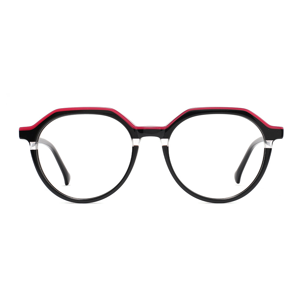 Sierra Eyeglasses in Black & Red