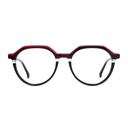 Sierra Eyeglasses in Black & Red