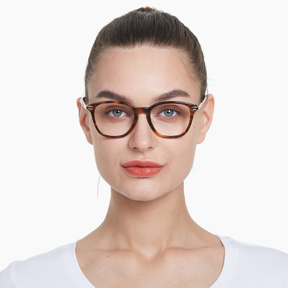 Michaela Eyeglasses in Warm Tortoise