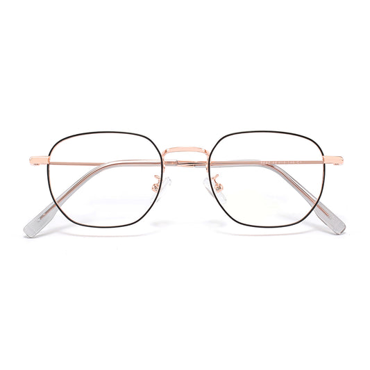 Hajna Eyeglasses in Black & Rose Gold