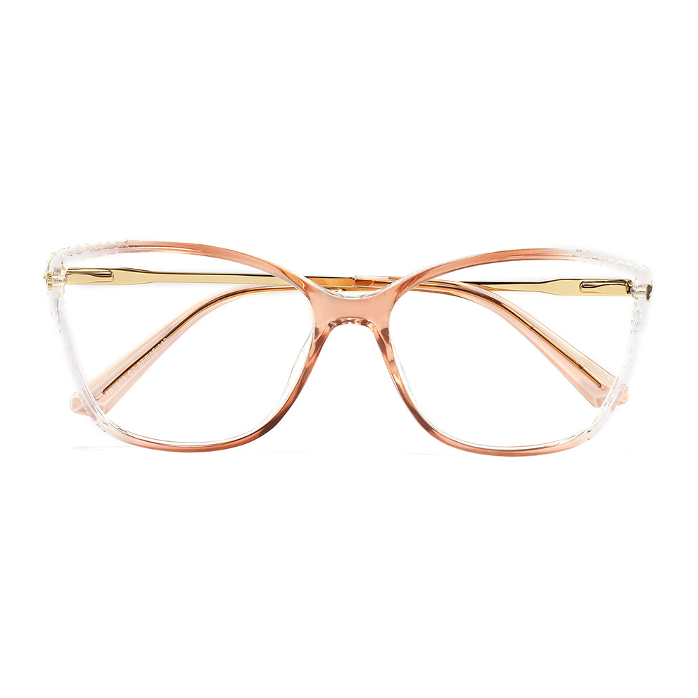 Hermione Eyeglasses in Pink & Clear