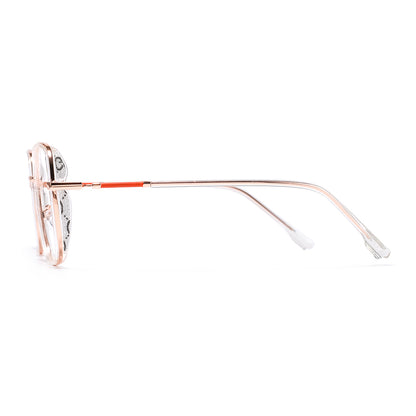 Michela Eyeglasses in Clear & Rose Gold