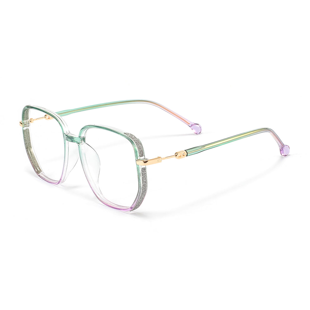 Gerda Eyeglasses in Green & Purple