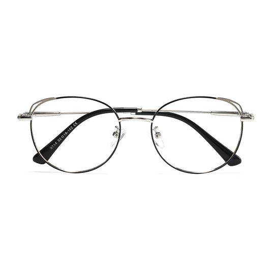 Sabina Eyeglasses in Black & Silver