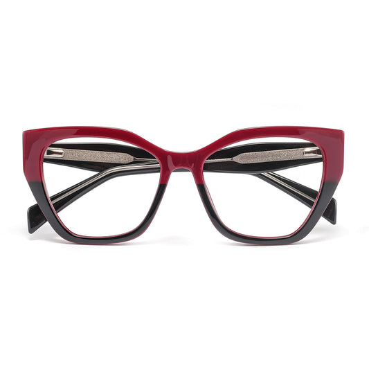 Lynn Eyeglasses in Red & Black