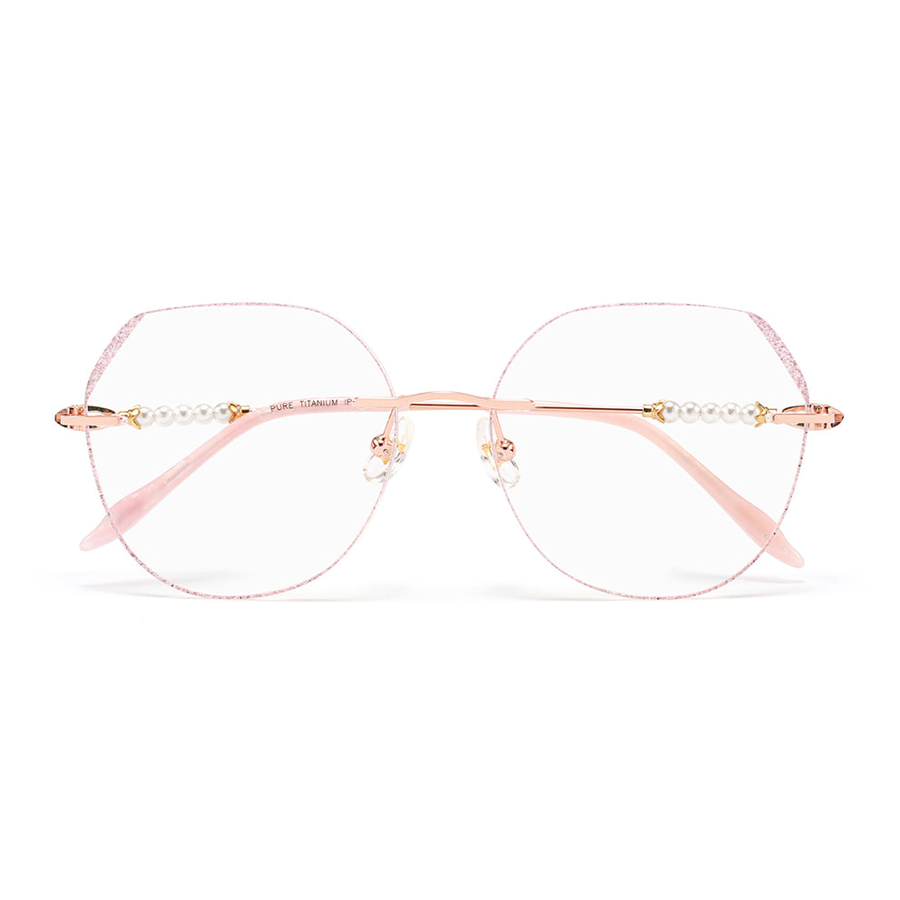 Fauna Eyeglasses in Rose Gold & Pink