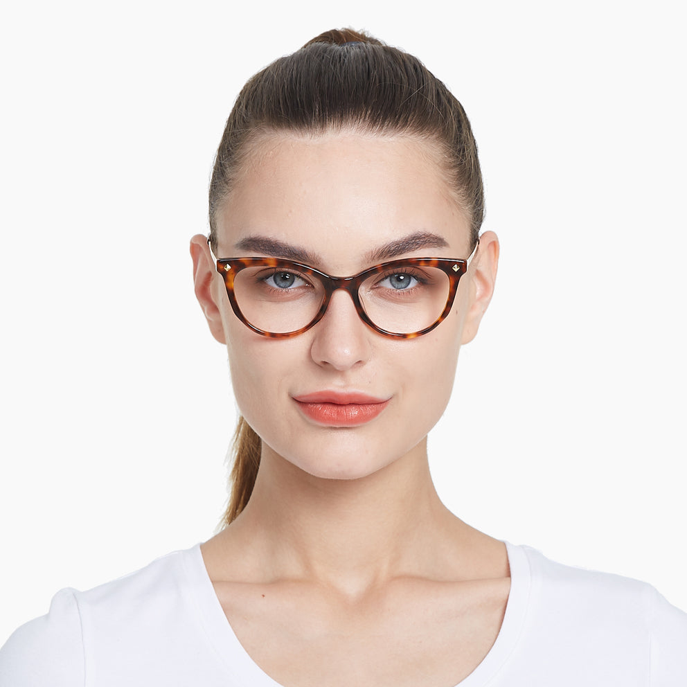 Liz Eyeglasses in Warm Tortoise