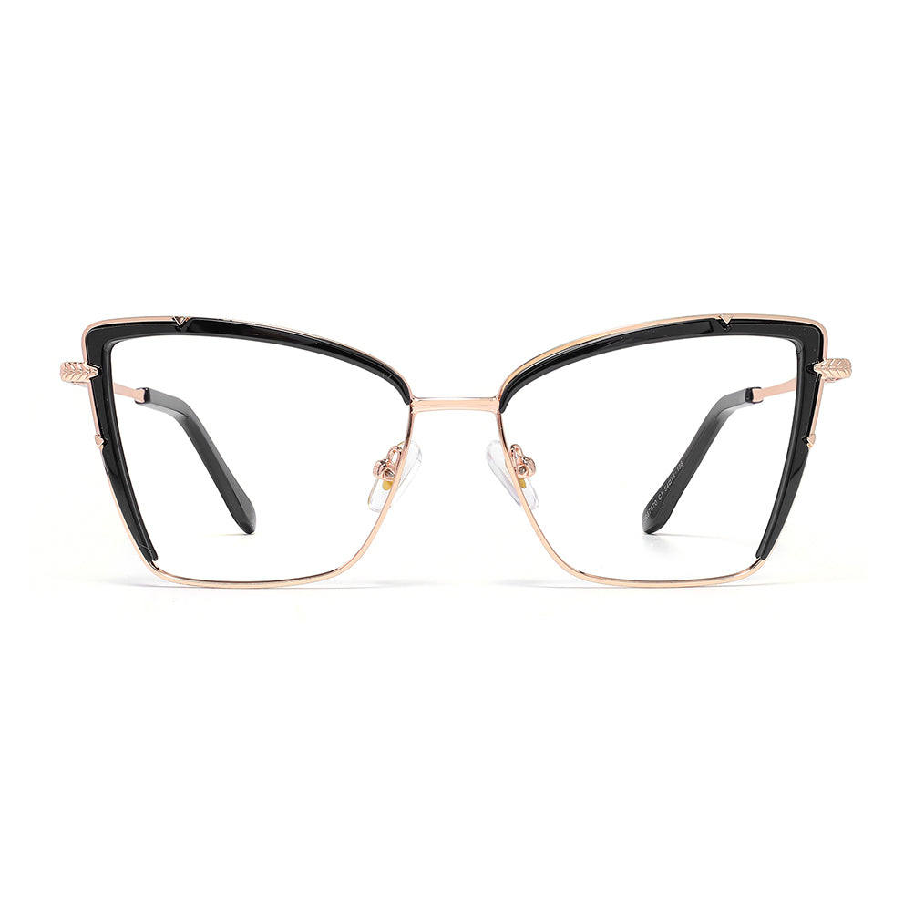 Darsey Eyeglasses in Black & Rose Gold