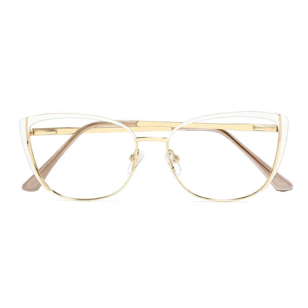 Talisha Eyeglasses in White & Gold