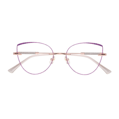 Glamour Eyeglasses in Rose Gold & Purple