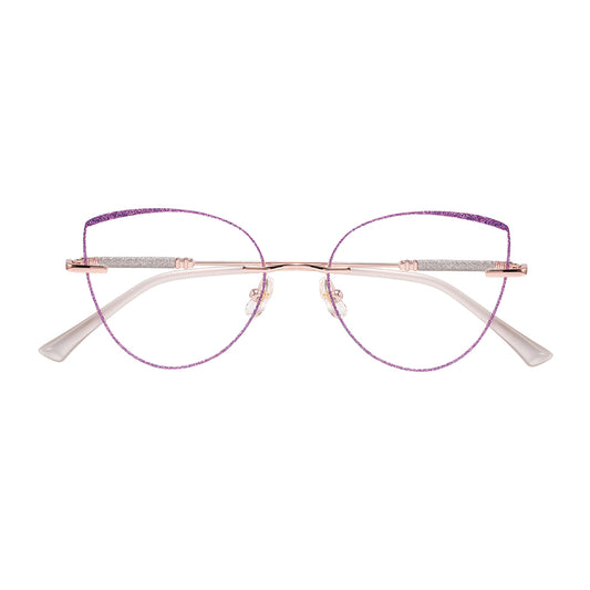 Glamour Eyeglasses in Rose Gold & Purple