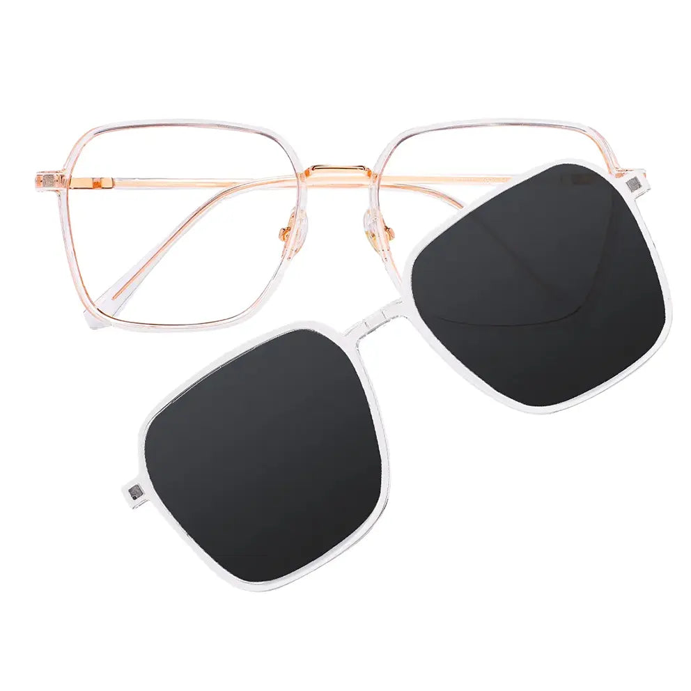 Diana Eyeglasses in Clear & Rose Gold