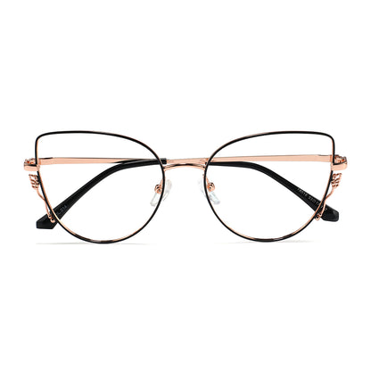 Hailey Eyeglasses in Black & Rose Gold