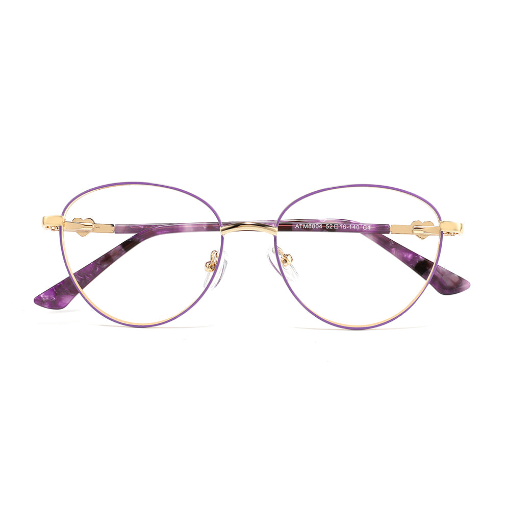 Odette Eyeglasses in Purple & Gold