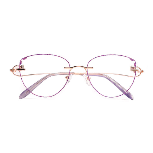 Maeve Eyeglasses in Rose Gold & Purple