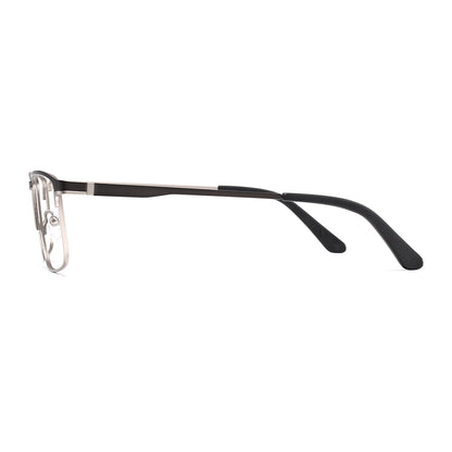 Steve Eyeglasses in Black & Silver