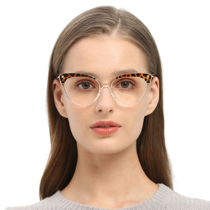 June Eyeglasses in Clear Yellow Tortoise