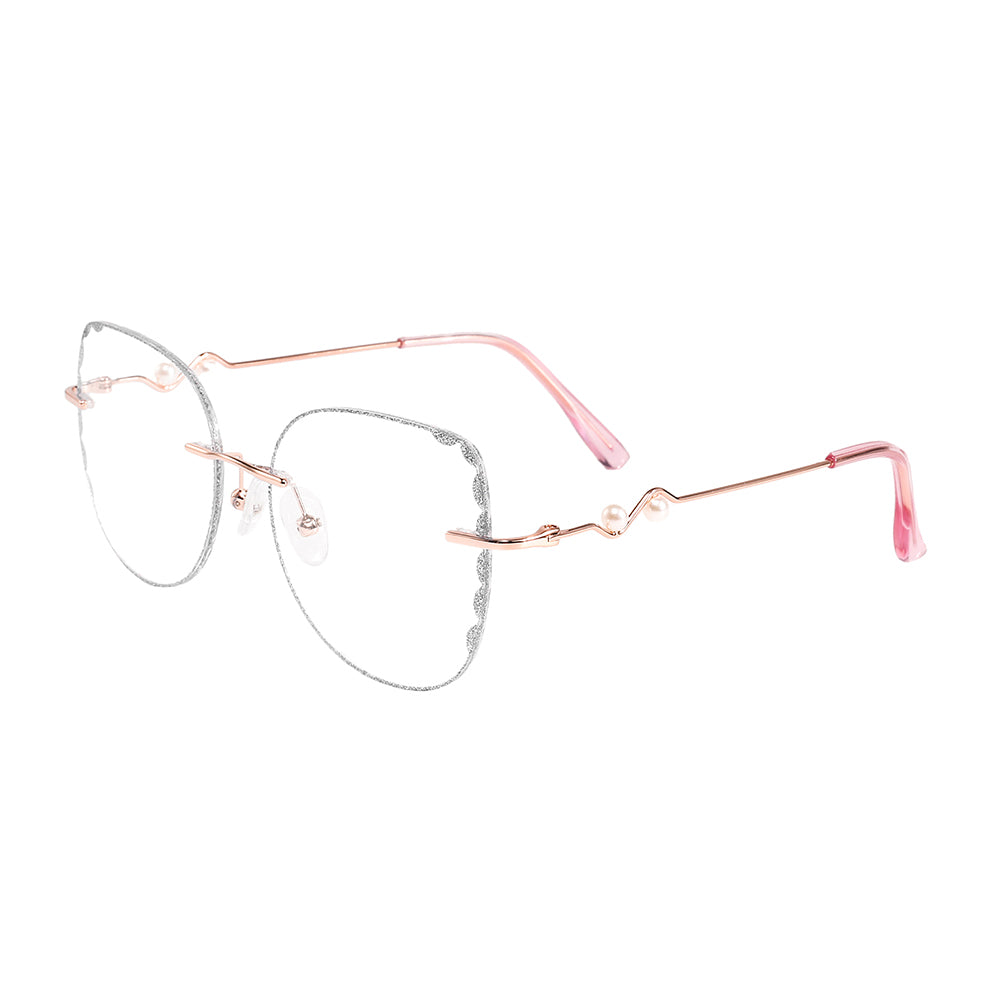 Elvira Eyeglasses in Rose Gold & Silver