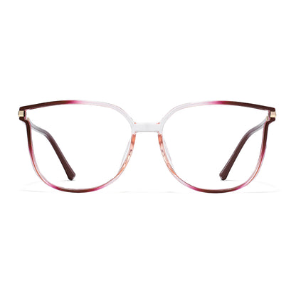 Sissie Eyeglasses in Red & Clear Pink