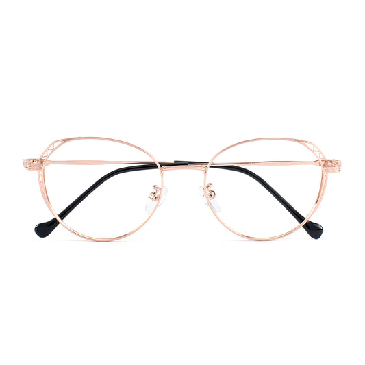 Batt Eyeglasses in Rose Gold