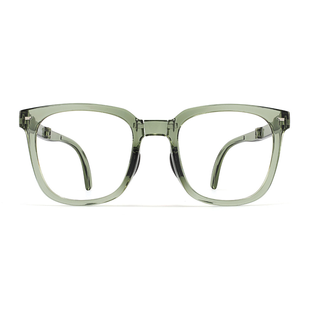 Fold Eyeglasses in Clear Green