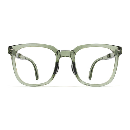 Fold Eyeglasses in Clear Green