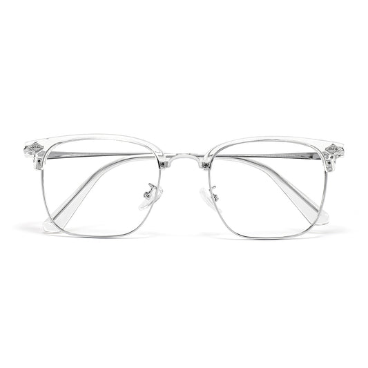 Emeka Eyeglasses in Clear & Silver