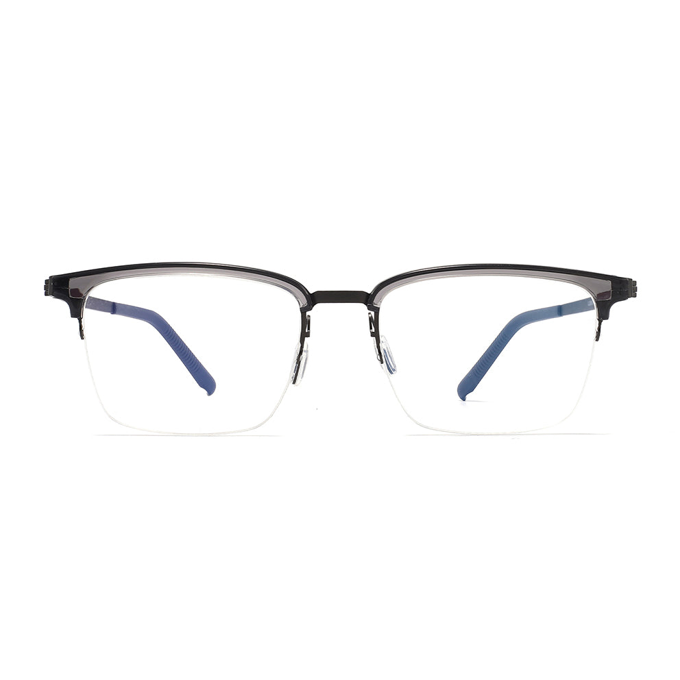 Hatem Eyeglasses in Grey & Gun