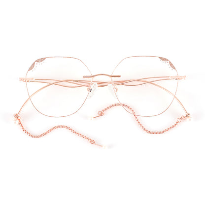 Pearl Eyeglasses in Rose Gold