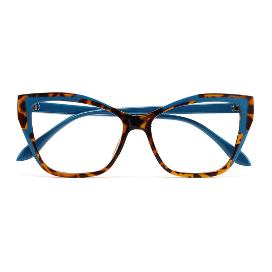 Madison Eyeglasses in Blue & Warm Tortoise