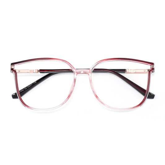 Aysun Eyeglasses in Burgundy & Clear Pink