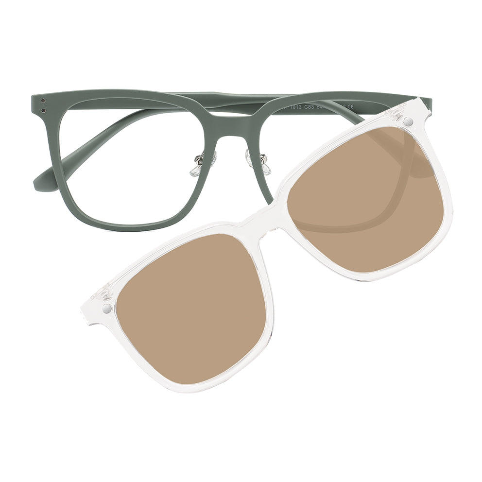 Samar Eyeglasses in Matte Green