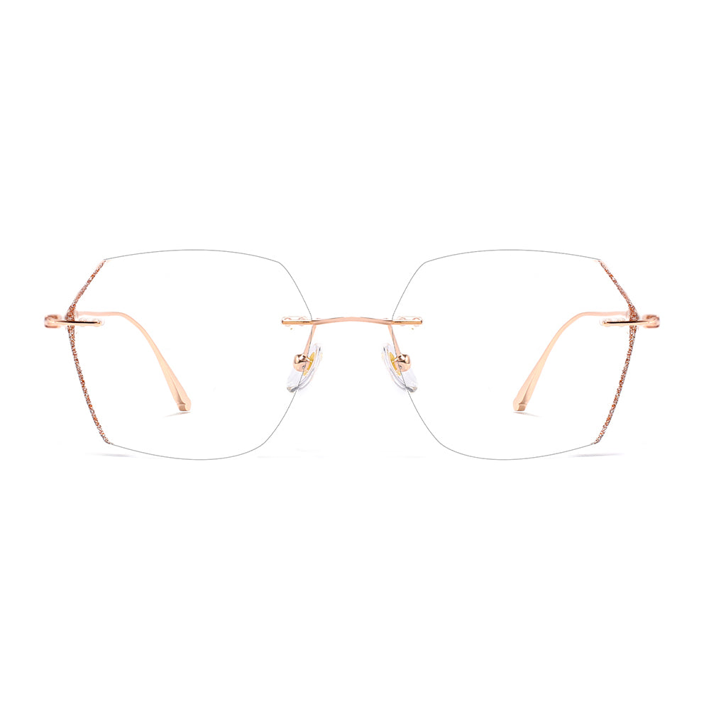 Juno Eyeglasses in Rose Gold