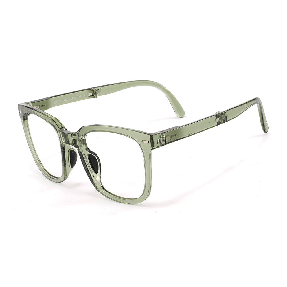 Fold Eyeglasses in Clear Green