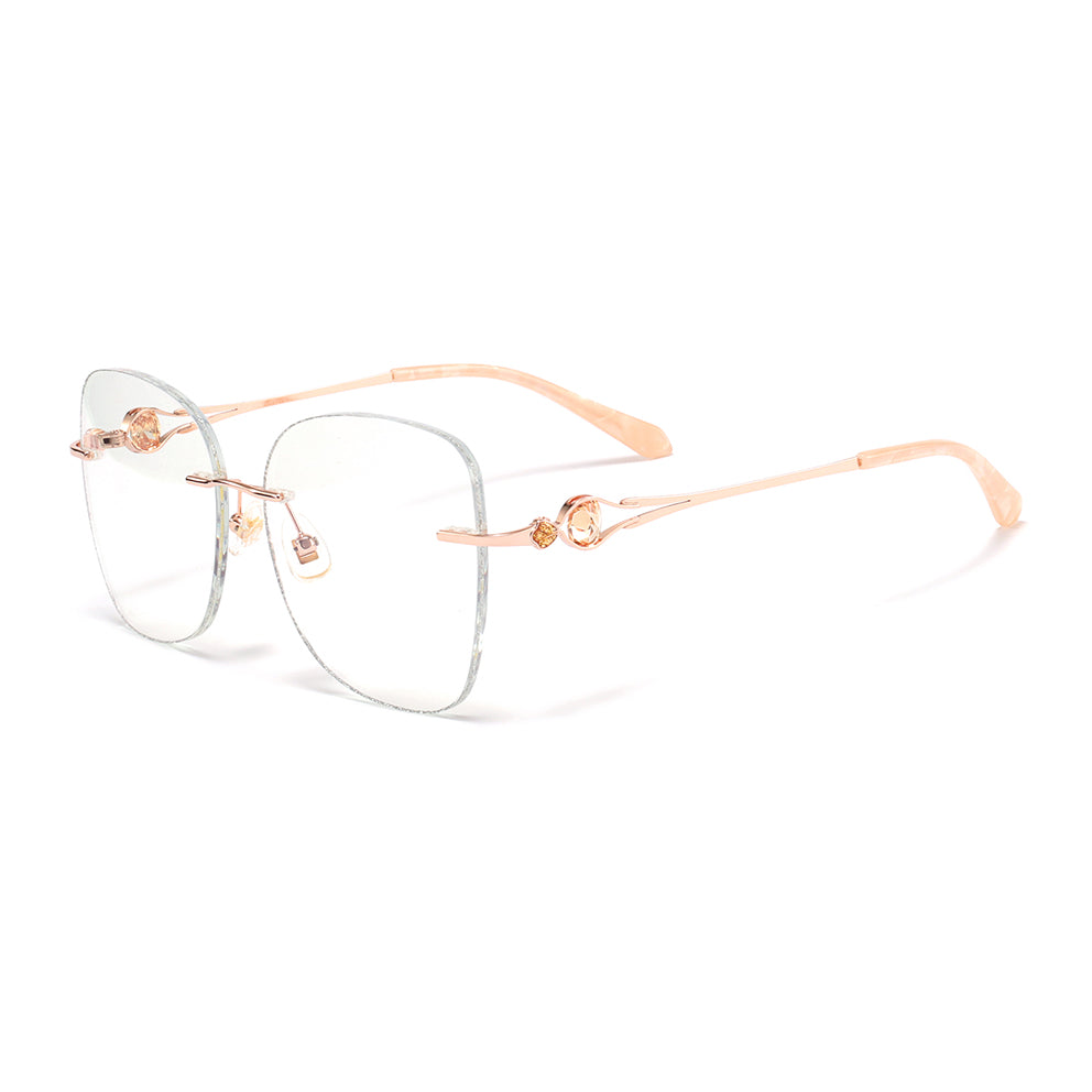 Citrine Eyeglasses in Rose Gold & Silver