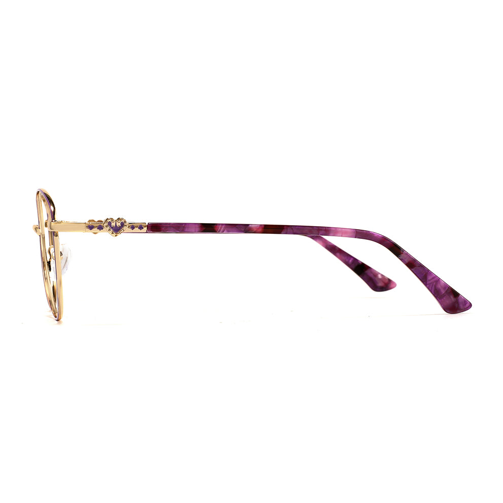 Odette Eyeglasses in Purple & Gold