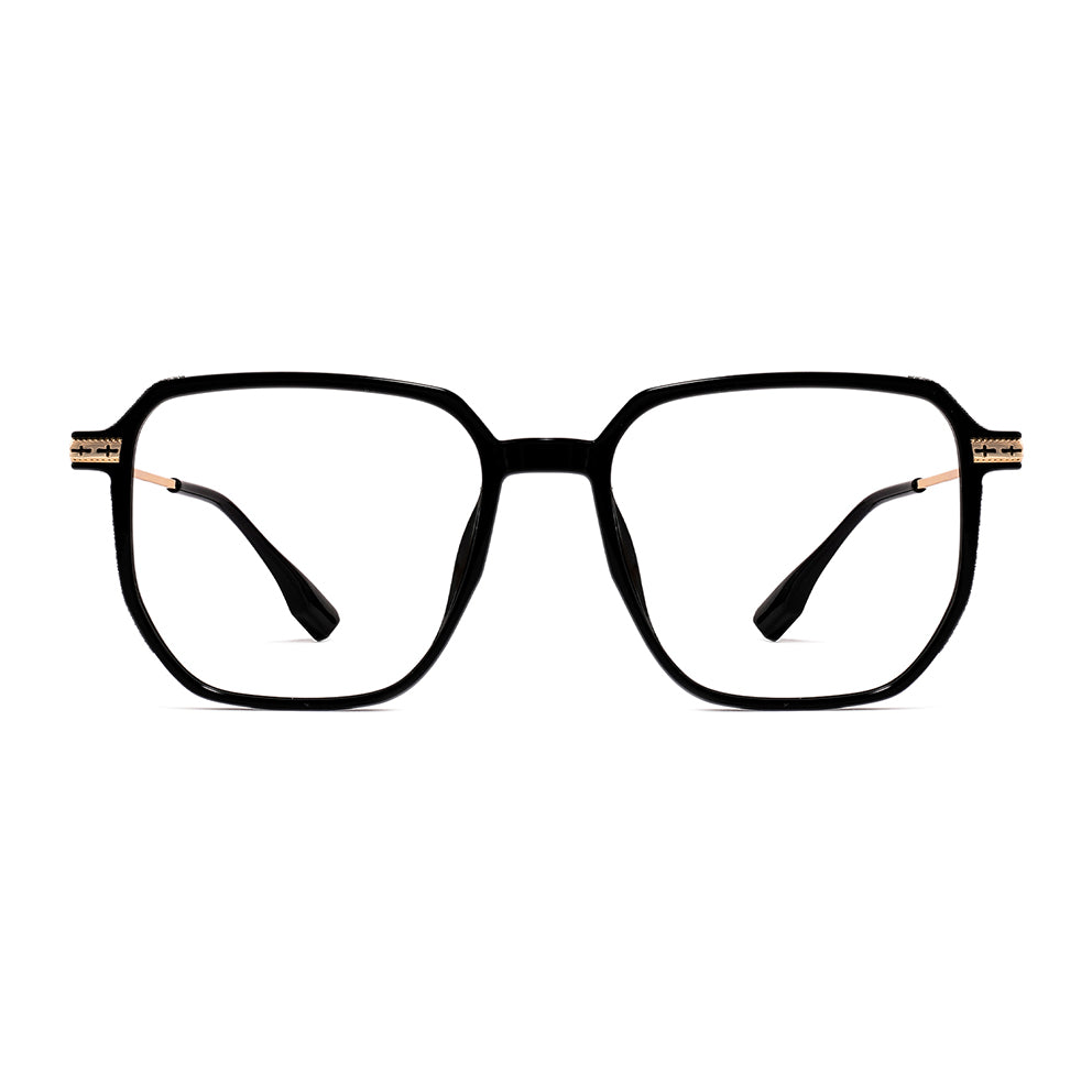 Romola Eyeglasses in Black & Gold