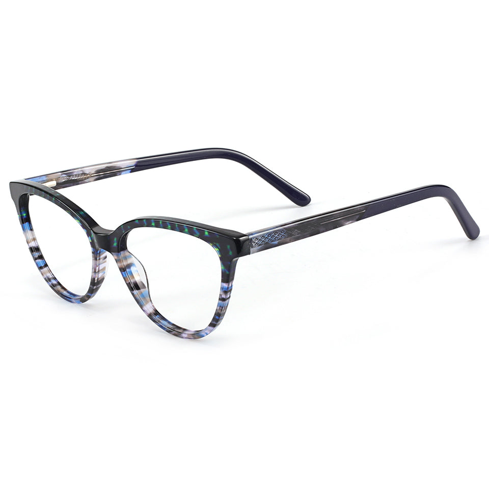 Ailie Eyeglasses in Blue Texture