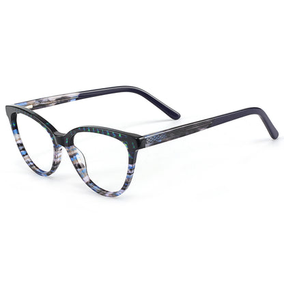 Ailie Eyeglasses in Blue Texture