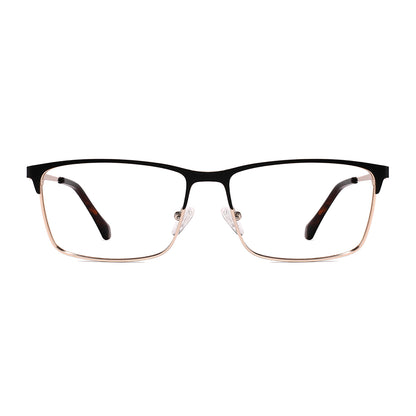 Farrell Eyeglasses in Matte Black & Gold