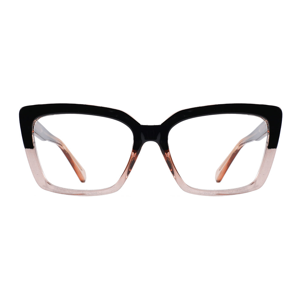 Torah Eyeglasses in Black & Champagne