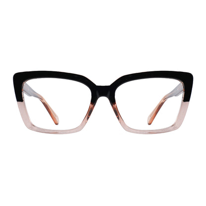 Torah Eyeglasses in Black & Champagne