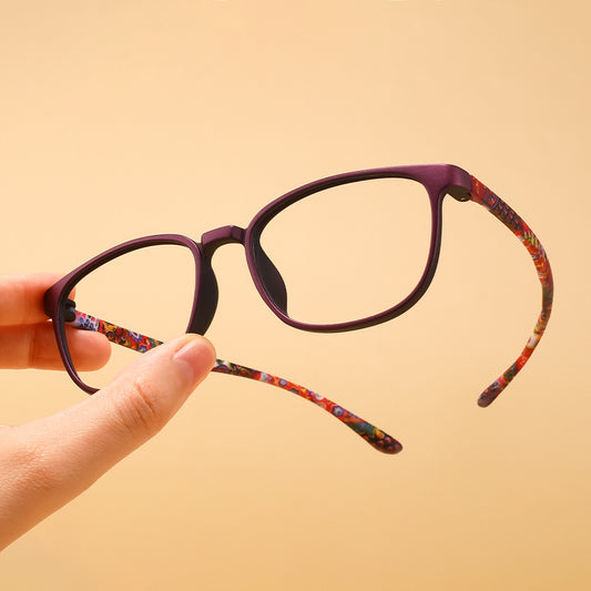 Sicily Eyeglasses in Purple & Floral