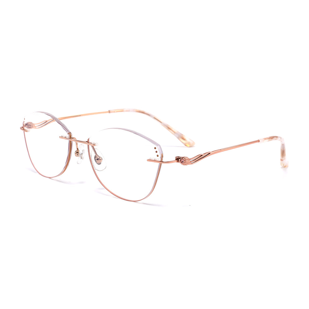 Shiloh Eyeglasses in Rose Gold