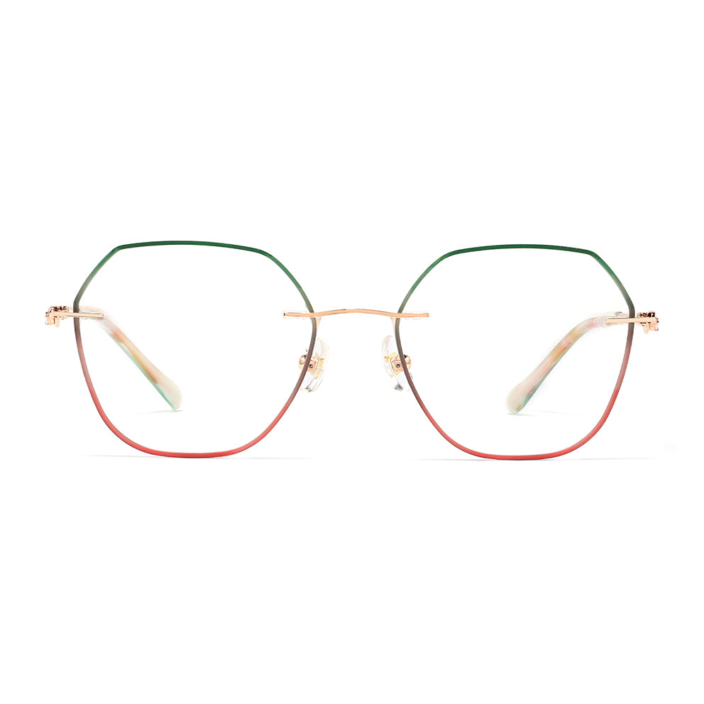 Kila Eyeglasses in Green & Pink