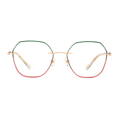 Kila Eyeglasses in Green & Pink