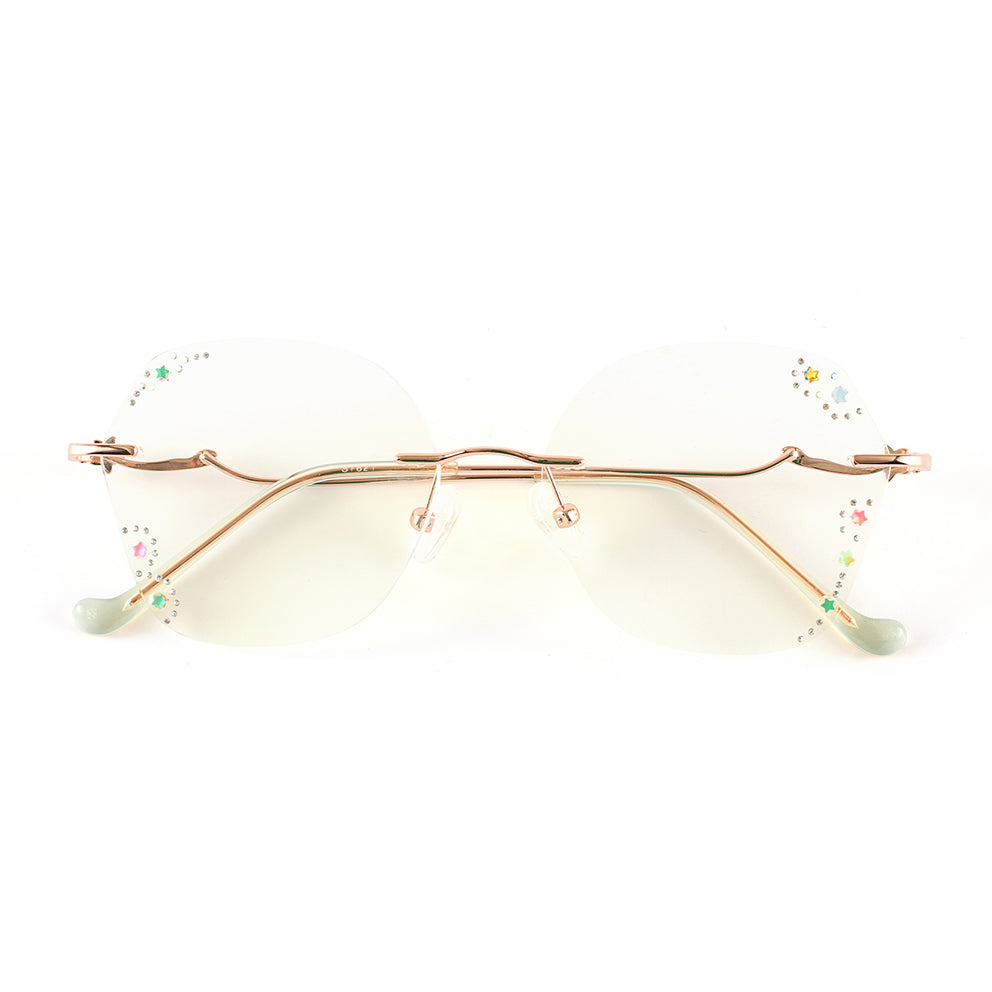 Bling Star Eyeglasses in Rose Gold