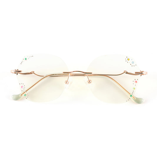 Bling Star Eyeglasses in Rose Gold