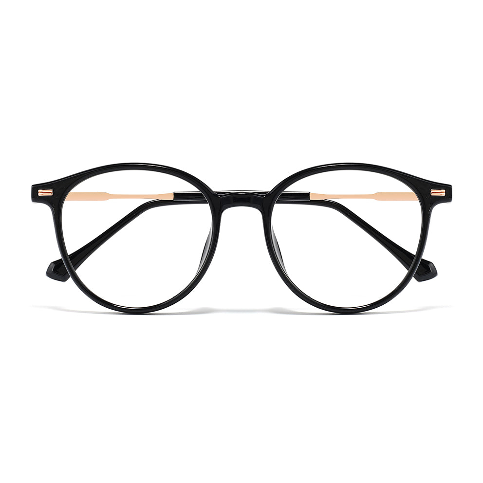 Wanda Eyeglasses in Black & Rose Gold